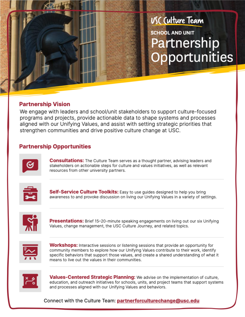 Partnership opportunities: consultations, self-service toolkits, presentations, workshops, strategic planning